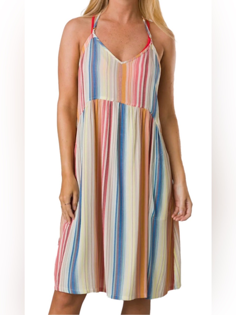 NEW PRANA MULTI BAJA STRIPE FERNIE DRESS 1973251 SIZE XS